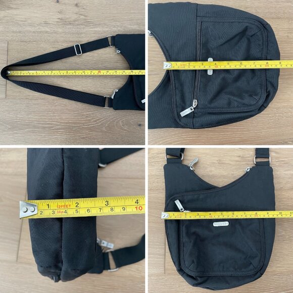 Baggalini Purse Cross Body Bag Black Crossover Travel Nylon 0856040 Animal Print - Picture 12 of 13